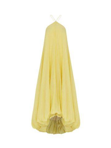 Yellow Halter Maxi Dress