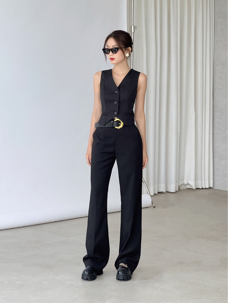 Black Straight Leg Trousers – COCOSIN.OFFICIAL Black Straight Leg Trousers – COCOSIN.OFFICIAL