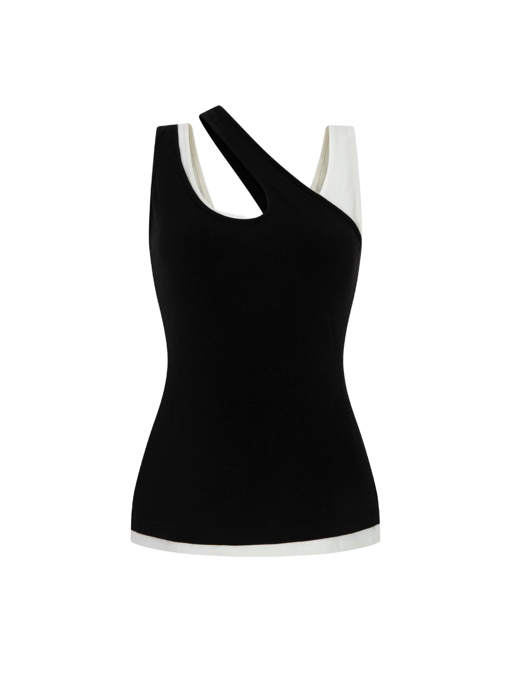 Asymmetrical Layered Cut-Out Tank Top