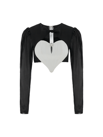เสื้อครอปทรงหัวใจ
