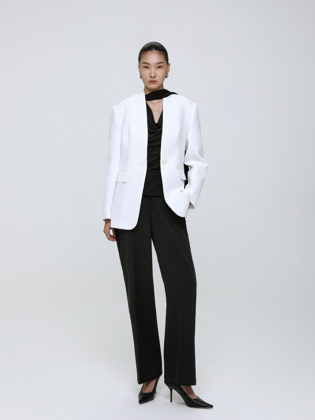 Linen Blend Tailored Blazer