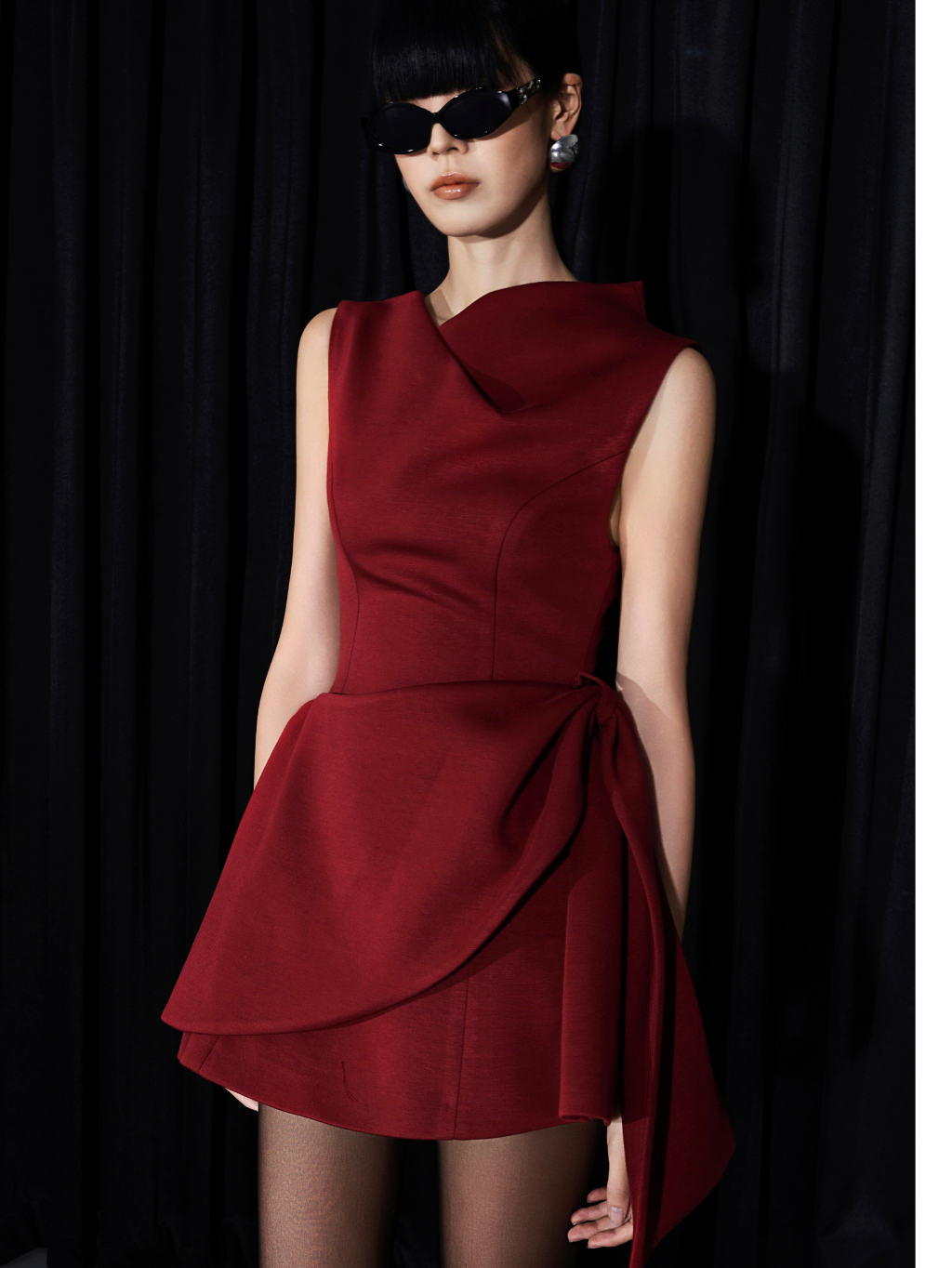 [PRE-ORDER] Red Asymmetric Mini Dress