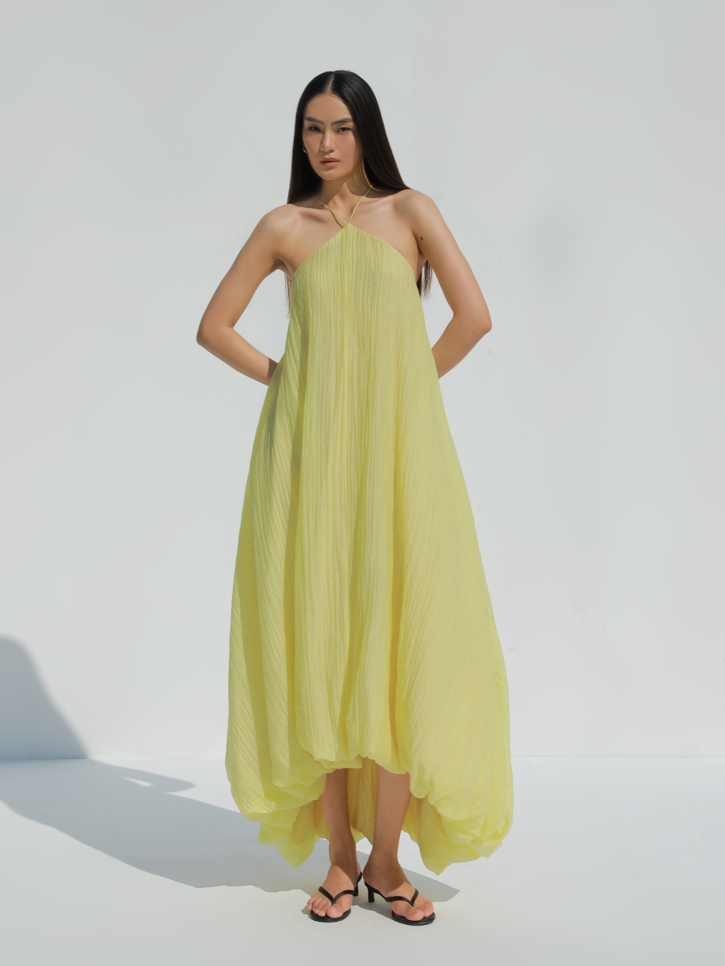 Yellow Halter Maxi Dress