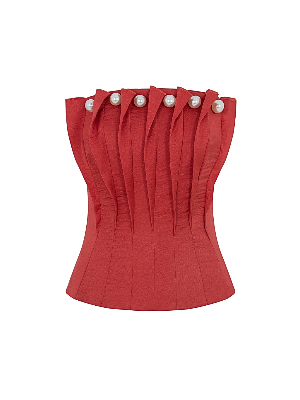 เสื้อ Bandeau Pearl สีแดง
