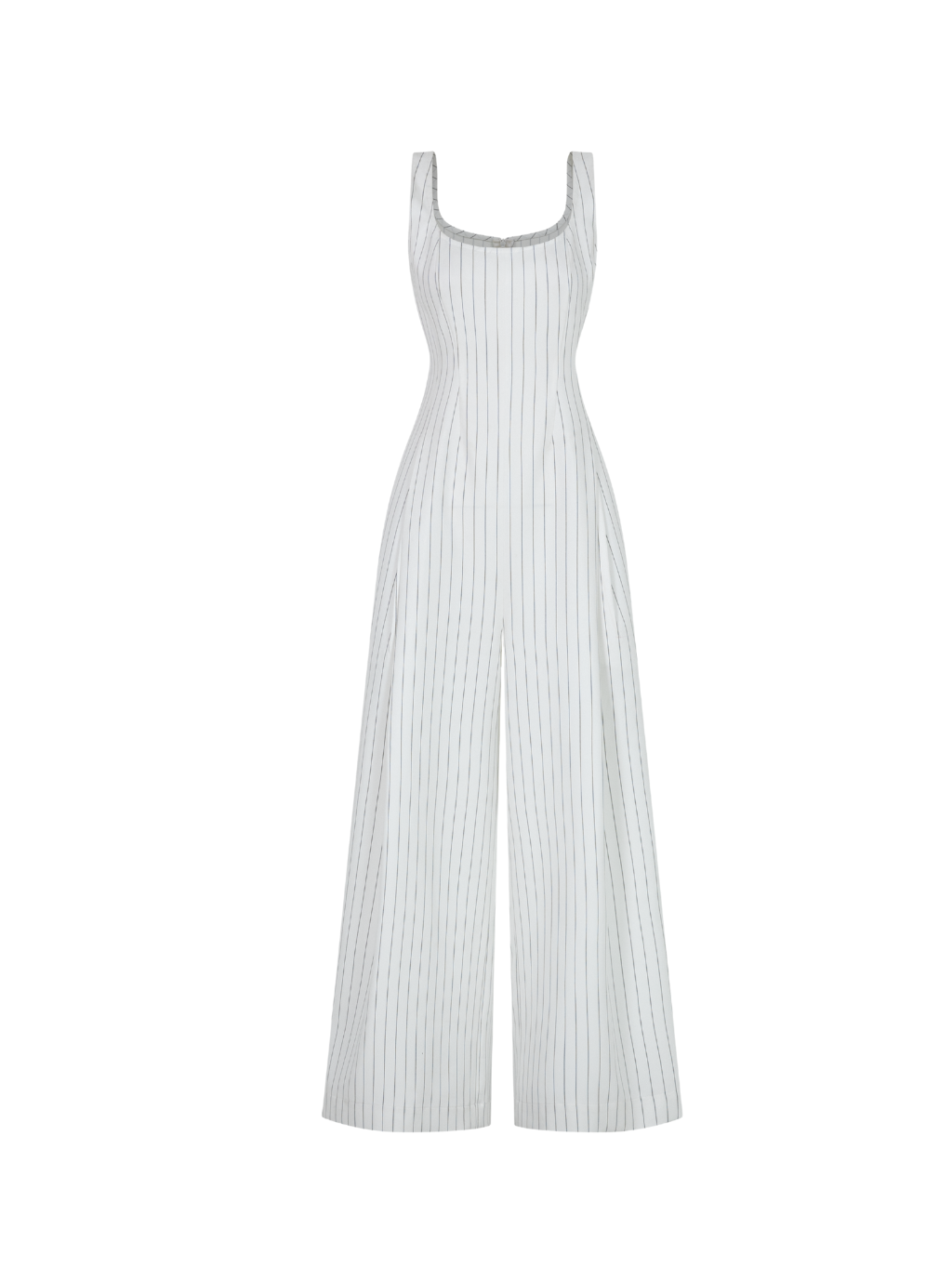 White Jumpsuit With Black Stripes